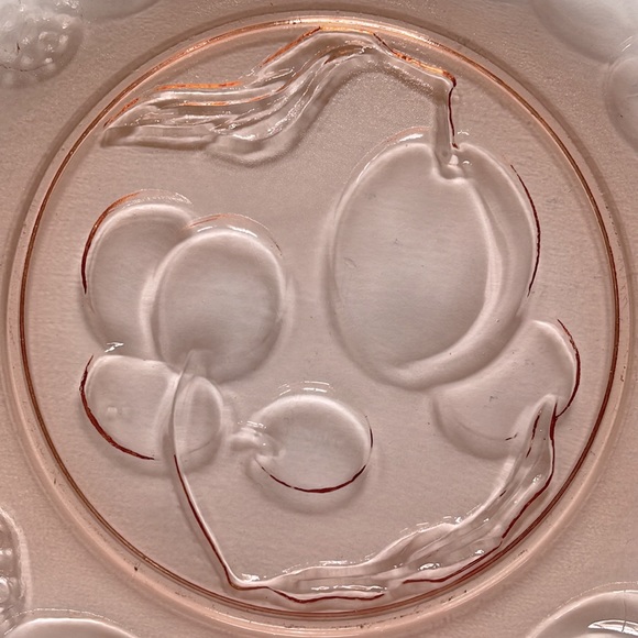 VTG Pink Fruit Salad Bowl - Picture 2 of 5